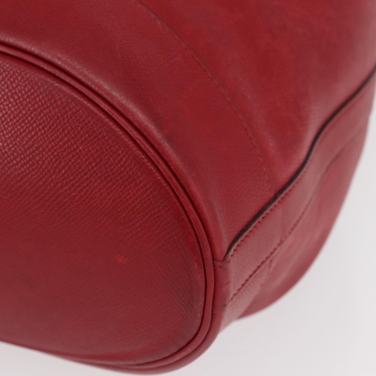 Hermes Market Handbag Leather, RED, LEATHER, Shoulder bag