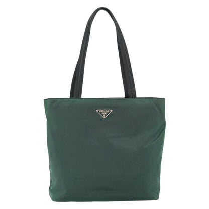Prada Vintage Zip Tote Tessuto, GREEN, NYLON, Tote bag