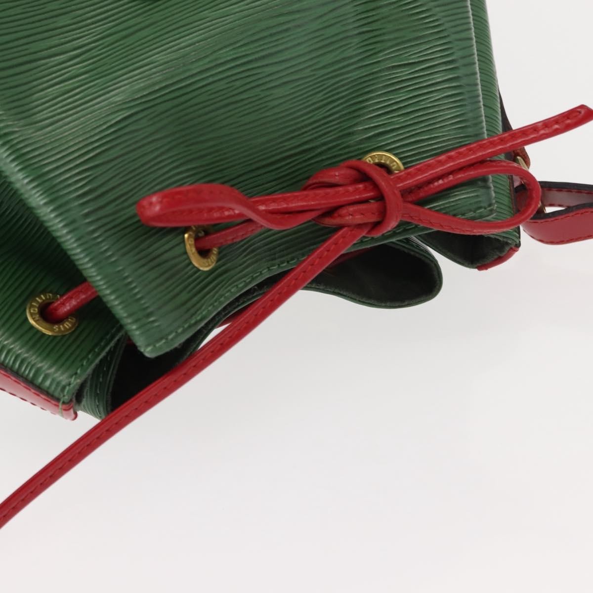 Louis Vuitton Bicolor Petit Noe Handbag Epi Leather, Green, Leather, Shoulder Bag