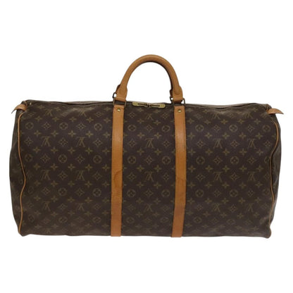 Louis Vuitton Keepall Bag Monogram Canvas, BROWN, CANVAS, Travel bag