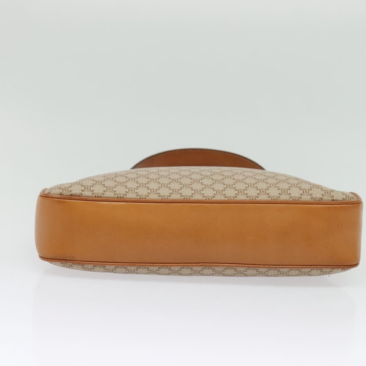 Celine Macadam Handbag Macadam with leather, BEIGE, CANVAS, Handbag