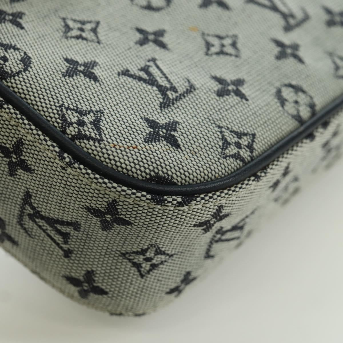Louis Vuitton Juliette Crossbody Bag Mini Lin, BLUE, CANVAS, Shoulder bag