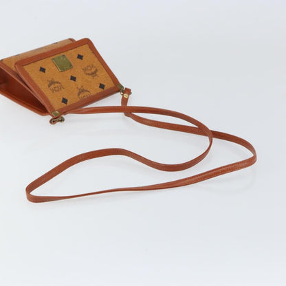 MCM Visetos Shoulder bag Canvas and Leather, BROWN, CANVAS, Shoulder bag