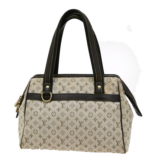 Louis Vuitton Josephine Handbag Mini Lin, KHAKI, CANVAS, Shoulder bag
