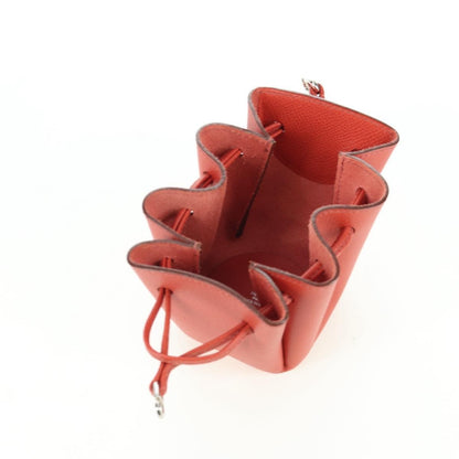 Hermes Vespa Pouch Leather, Red, Leather, Clutch