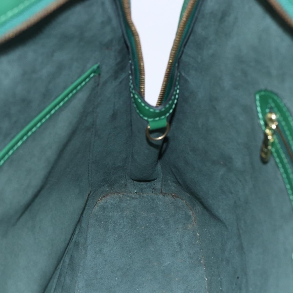 Louis Vuitton Lussac Handbag Epi Leather, GREEN, LEATHER, Handbag