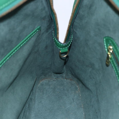 Louis Vuitton Lussac Handbag Epi Leather, GREEN, LEATHER, Handbag