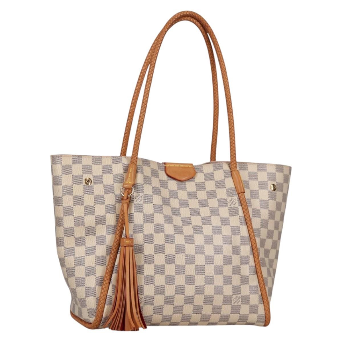 Louis Vuitton Propriano Handbag Damier, WHITE, CANVAS, Tote bag