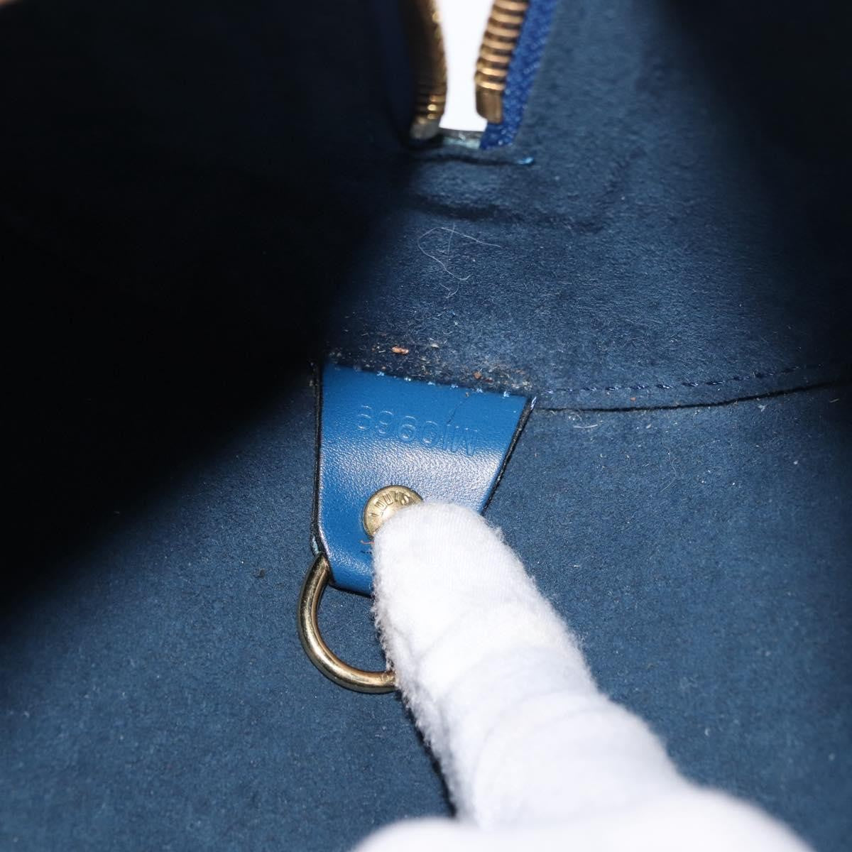 Louis Vuitton Soufflot Handbag Epi Leather, Blue, Leather, Handbag