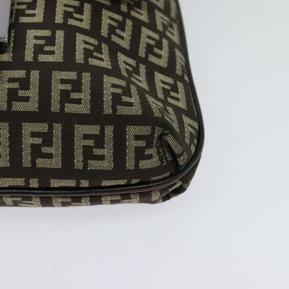 Fendi Mamma Baguette Shoulder Bag Canvas, BROWN, CANVAS, Shoulder bag