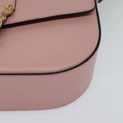 Versace Virtus Flap Messenger Bag Leather, PINK, LEATHER, Shoulder bag