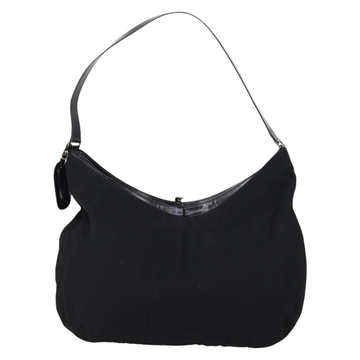 Gucci Vintage Shoulder Bag Canvas, BLACK, CANVAS, Shoulder bag