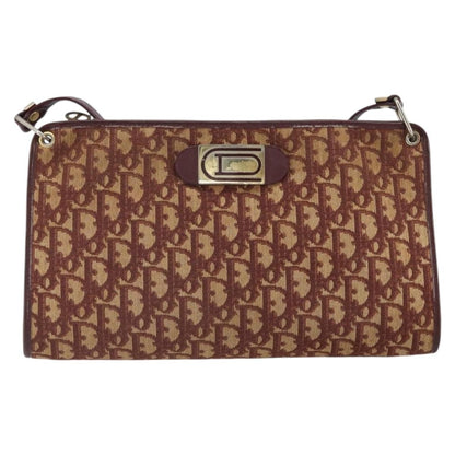 Christian Dior Vintage Trotter Shoulder Bag Canvas, RED, CANVAS, Shoulder bag