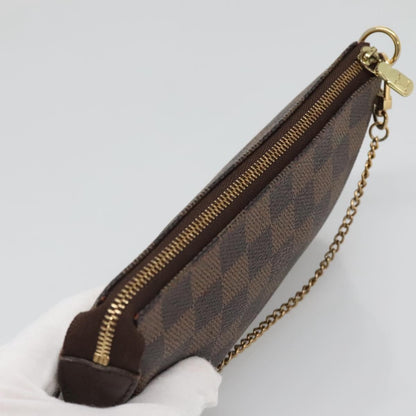 Louis Vuitton Pochette Accessoires Damier, BROWN, CANVAS, Clutche & pouche