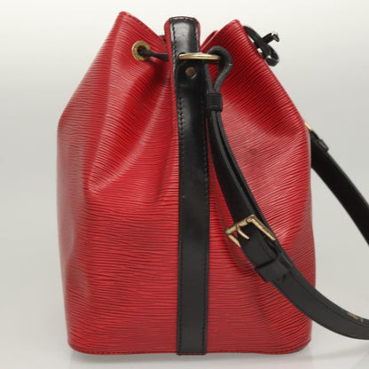 Louis Vuitton Petit Noe Handbag Two Tone Epi Leather, RED, LEATHER, Handbag