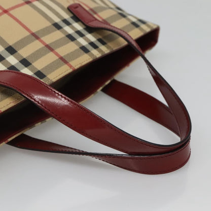 Burberry Nova Check Tote Canvas and Leather, BEIGE, CANVAS, Tote bag