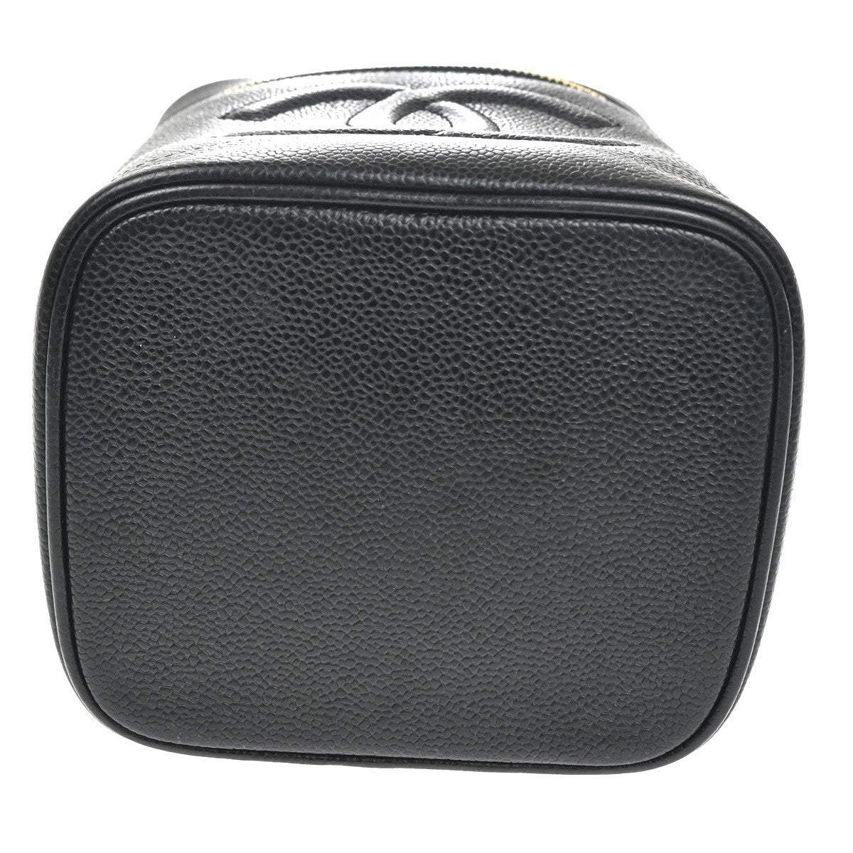 Chanel Vintage Timeless Cosmetic Case Caviar, Black, Leather, Handbag