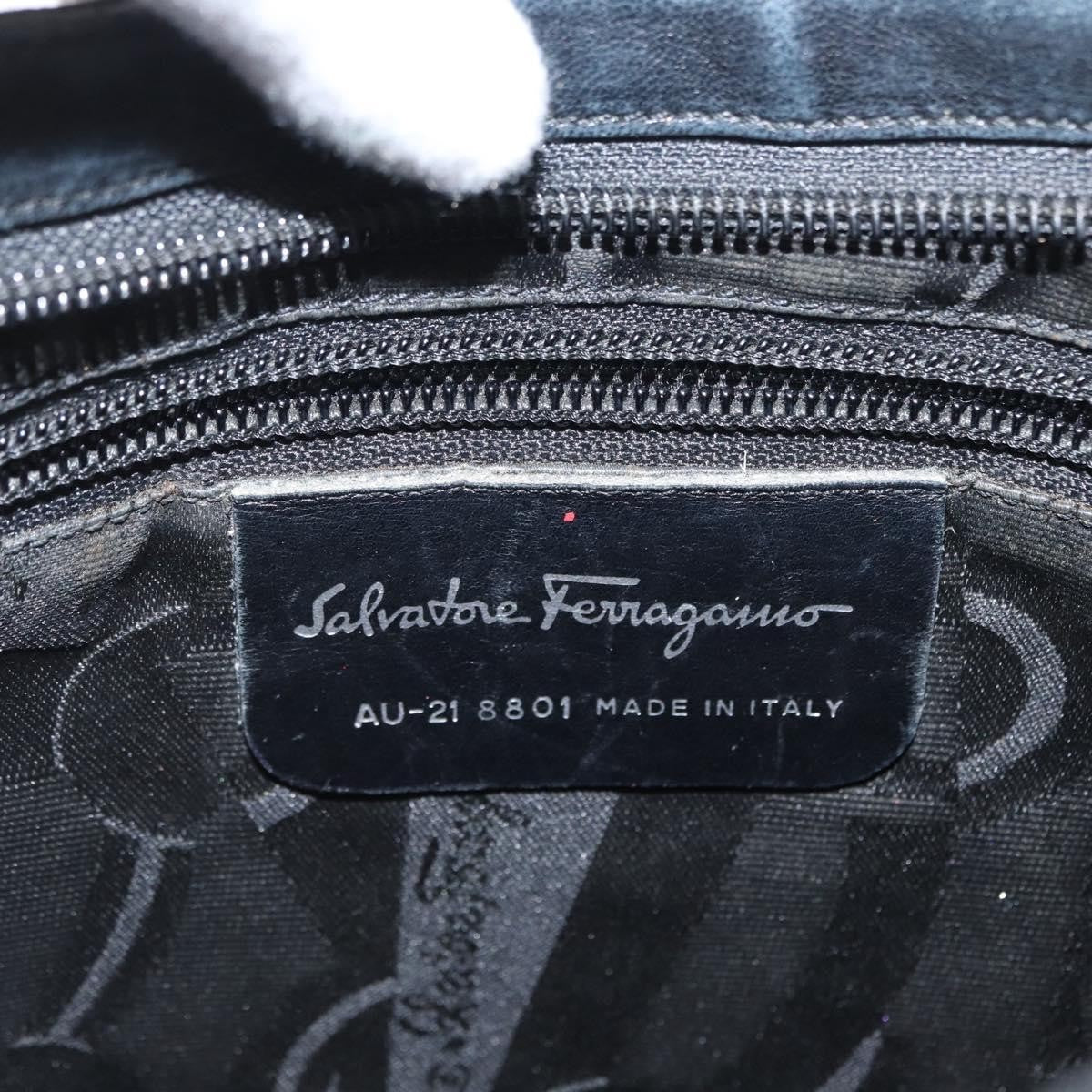 Salvatore Ferragamo Vala Shoulder Bag Nylon, BLACK, NYLON, Shoulder bag