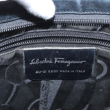 Salvatore Ferragamo Vala Shoulder Bag Nylon, BLACK, NYLON, Shoulder bag