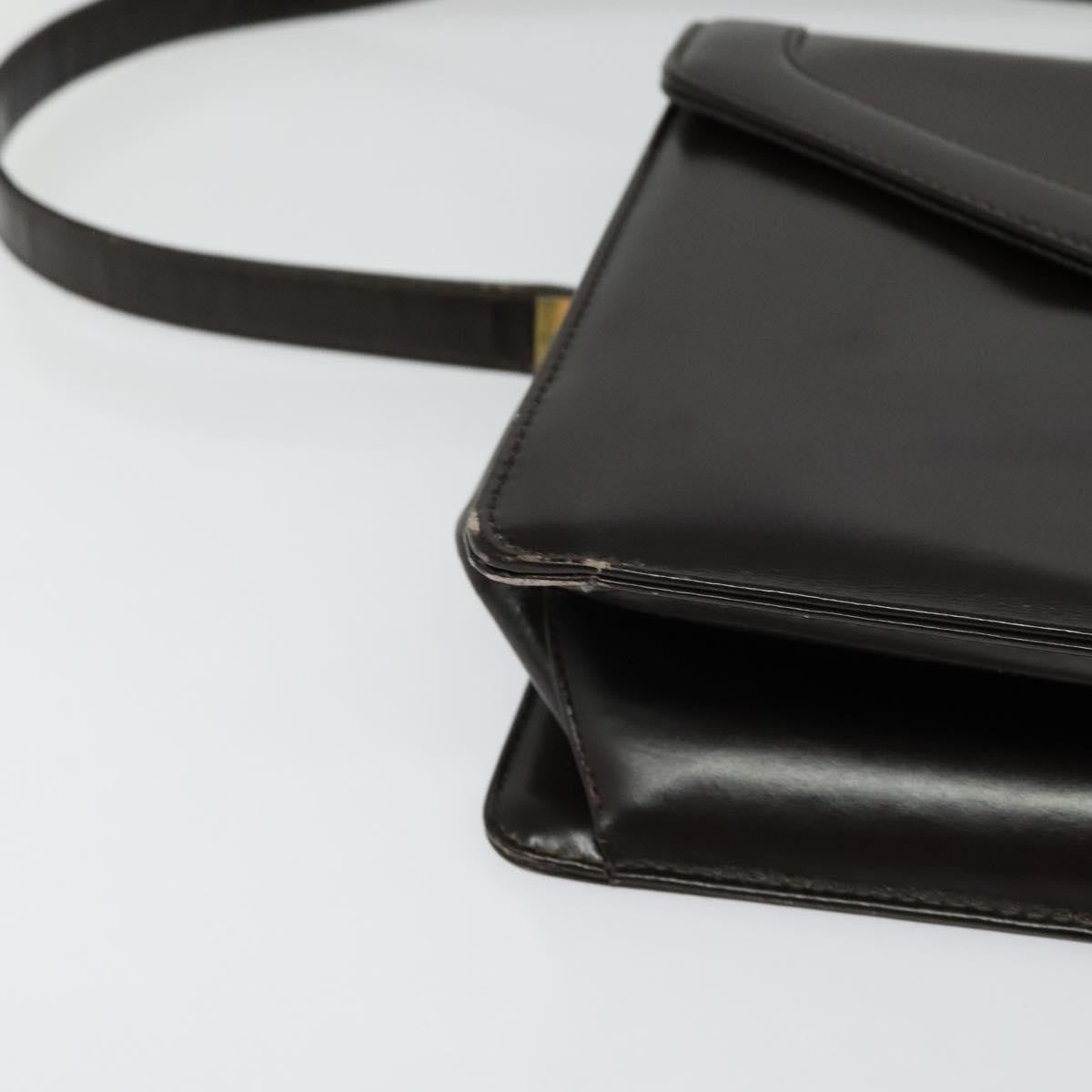 Christian Dior Vintage Shoulder Bag Leather, BROWN, LEATHER, Shoulder bag
