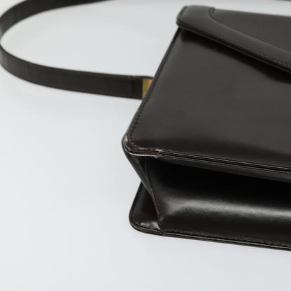 Christian Dior Vintage Shoulder Bag Leather, BROWN, LEATHER, Shoulder bag