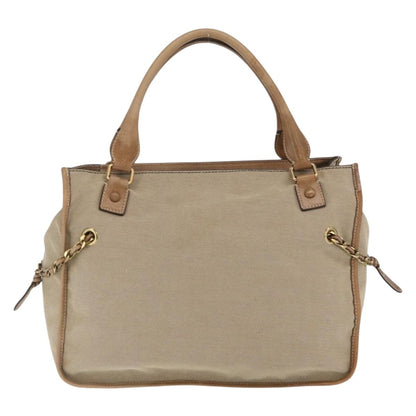 Chloe Harley Handbag Canvas with Leather, BEIGE, CANVAS, Handbag
