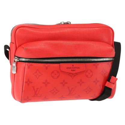 Louis Vuitton Outdoor Messenger Bag Taiga Leather, RED, LEATHER, Crossbody bag