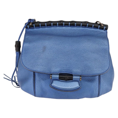 Gucci Nouveau Fringe Crossbody Bag Leather, BLUE, LEATHER, Shoulder bag