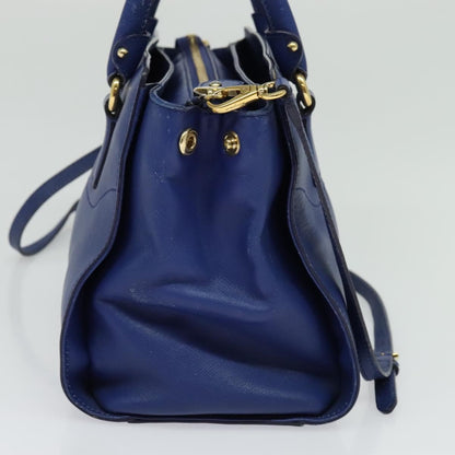 Salvatore Ferragamo Beky Tote Saffiano Leather, BLUE, LEATHER, Tote bag