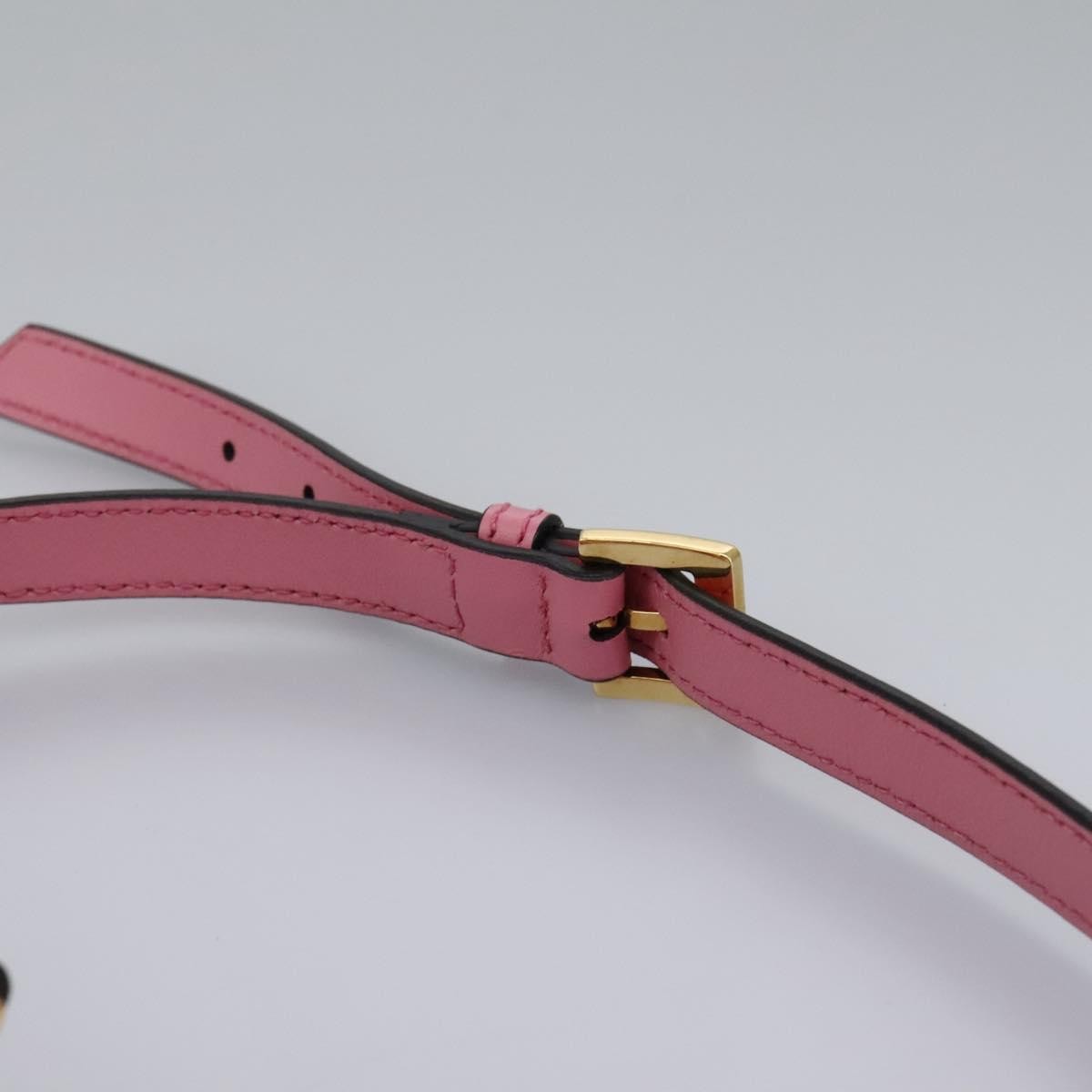 Miu Miu Madras Crystal Buckle Shoulder Bag Leather, PINK, LEATHER, Shoulder bag