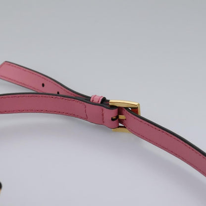 Miu Miu Madras Crystal Buckle Shoulder Bag Leather, PINK, LEATHER, Shoulder bag