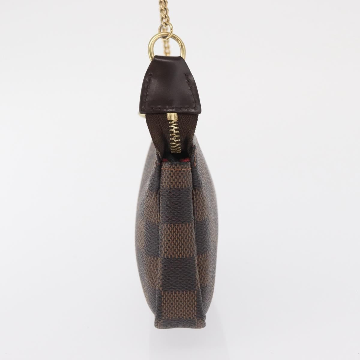 Louis Vuitton Mini pochette accessoires Damier Canvas, BROWN, CANVAS, Clutche & pouche