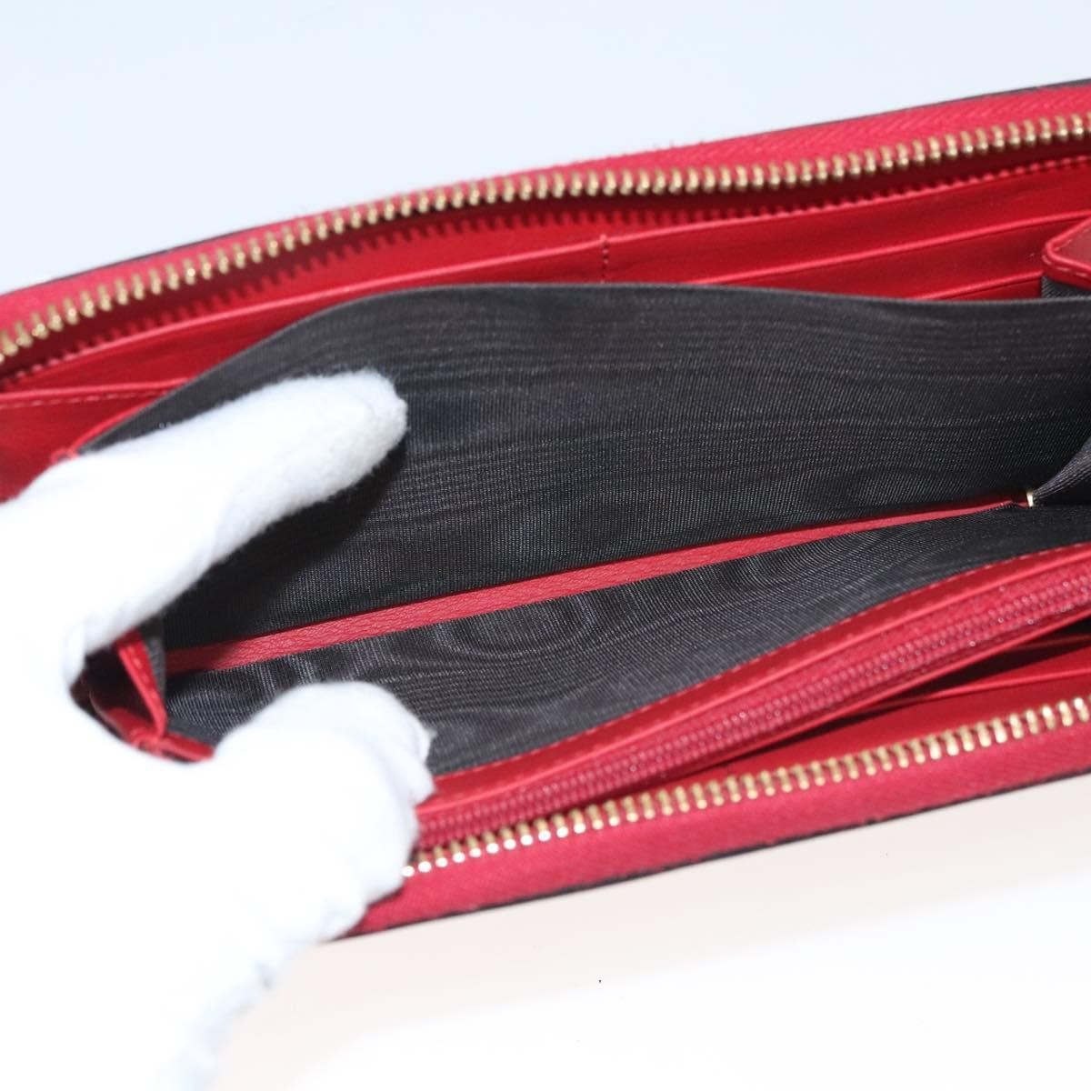 Gucci Bamboo Tassel Zip Organizer Wallet Leather, RED, LEATHER, Wallets