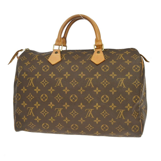 Louis Vuitton Speedy Handbag Monogram Canvas, Brown, Canvas, Handbag