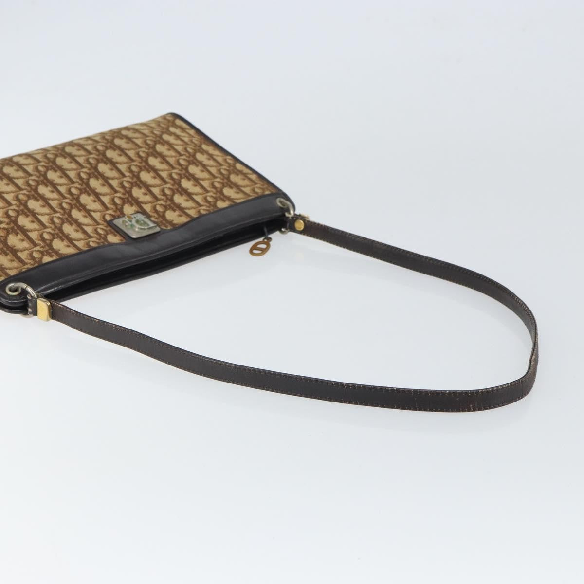 Christian Dior Vintage Trotter Shoulder Bag Canvas, BROWN, CANVAS, Shoulder bag
