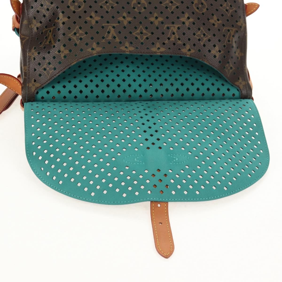 Louis Vuitton Flore Saumur Handbag Perforated Monogram Canvas, BROWN, CANVAS, Shoulder bag