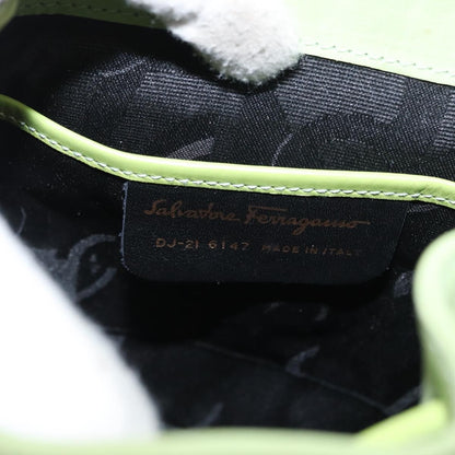 Salvatore Ferragamo Gancini Backpack Suede, GREEN, SUEDE, Backpack