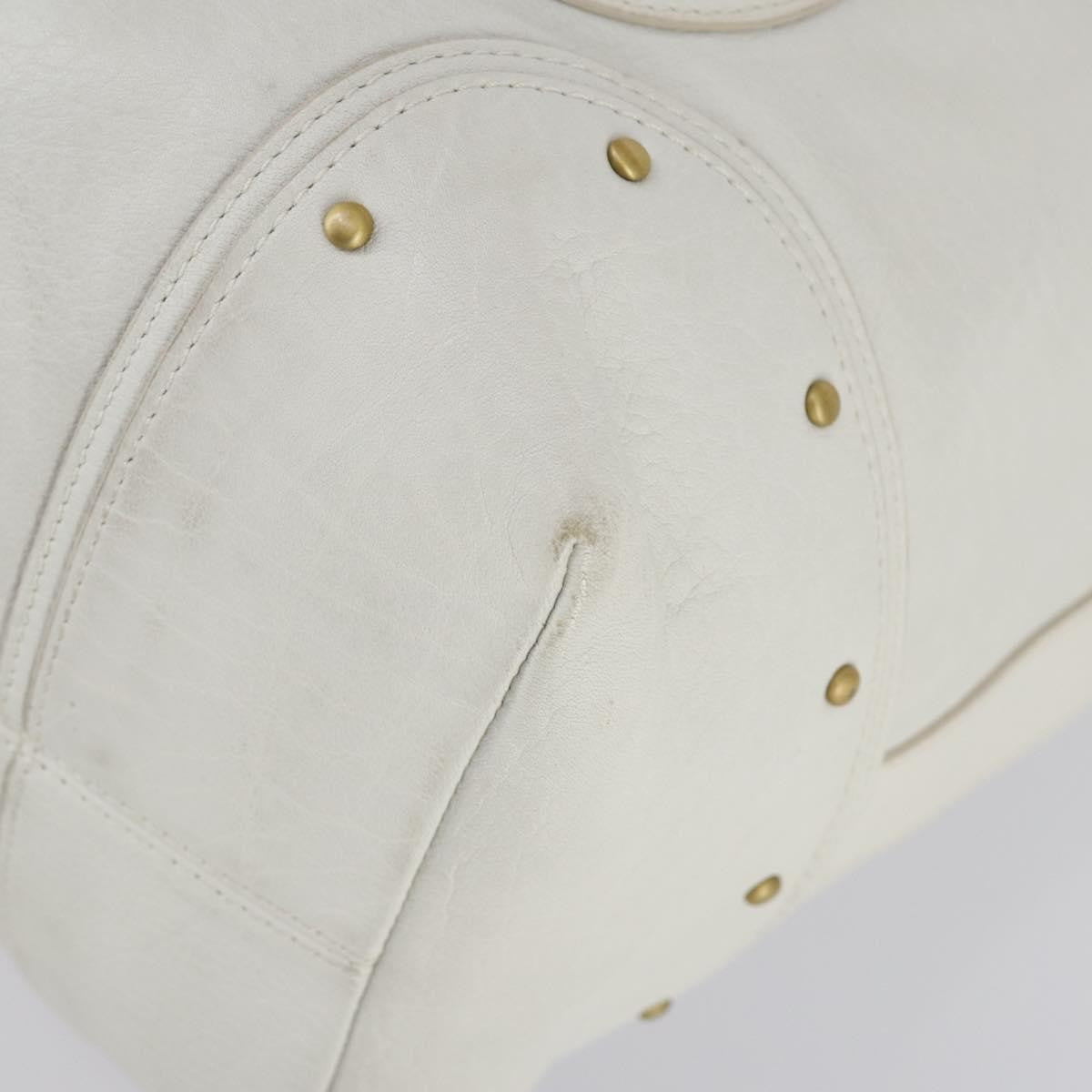 Bally Vintage Shoulder Bag Leather, White, Leather, Shoulder Bag