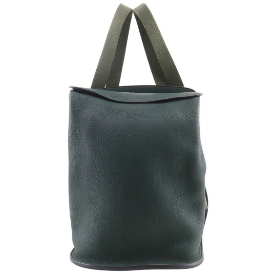 Hermes Sherpa Backpack Clemence, GREEN, LEATHER, Backpack