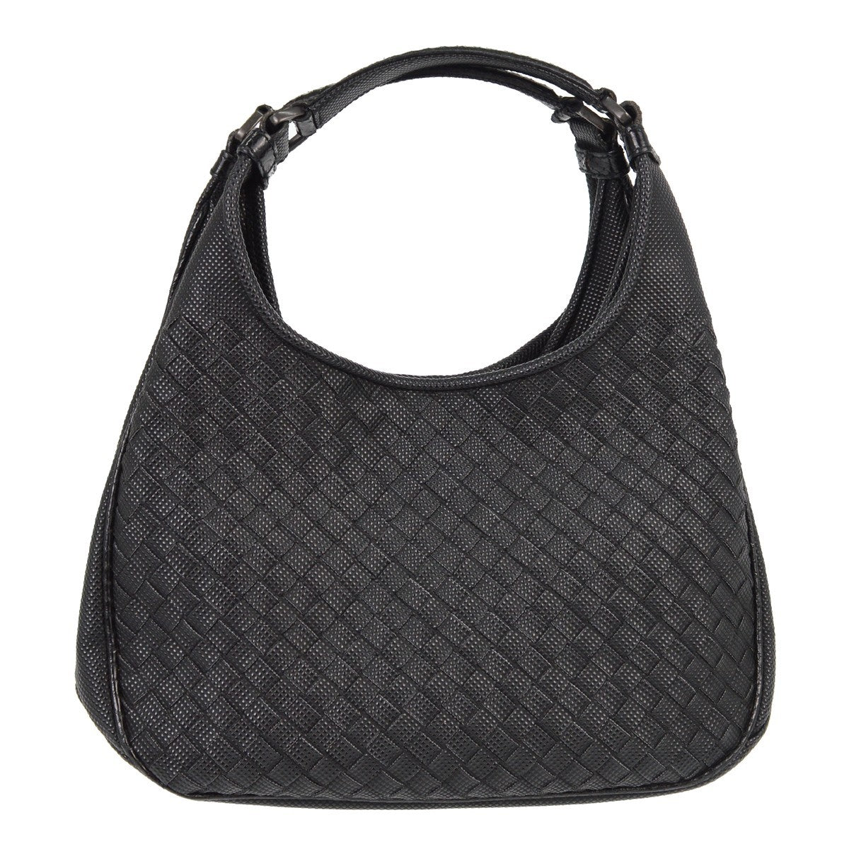 Bottega Veneta Campana Hobo Intrecciato Nappa, BLACK, LEATHER, Handbag