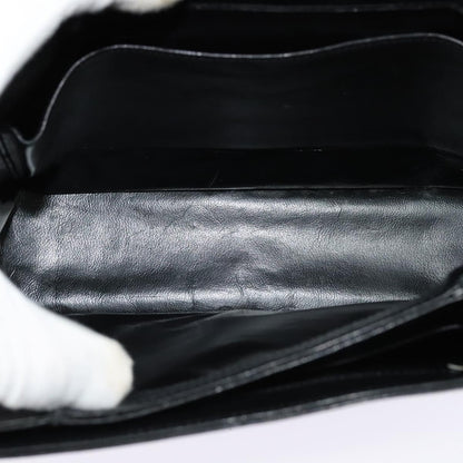 Gucci Vintage Turnlock Top Handle Bag Leather, BLACK, LEATHER, Shoulder bag