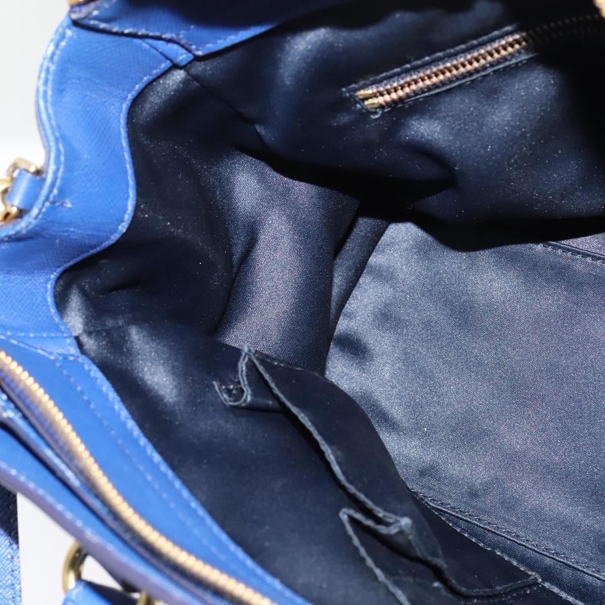 Salvatore Ferragamo Beky Tote Saffiano Leather, BLUE, LEATHER, Tote bag