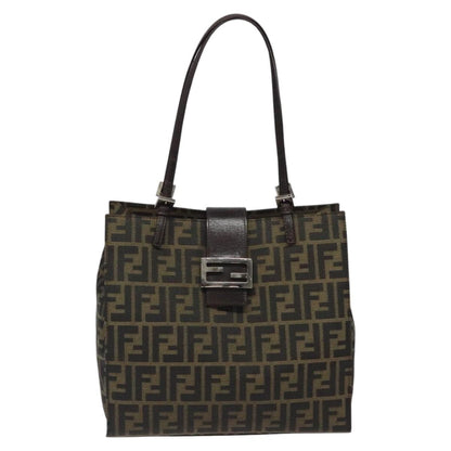 Fendi Zucca Tote bag FF motif, BLACK, CANVAS, Tote bag