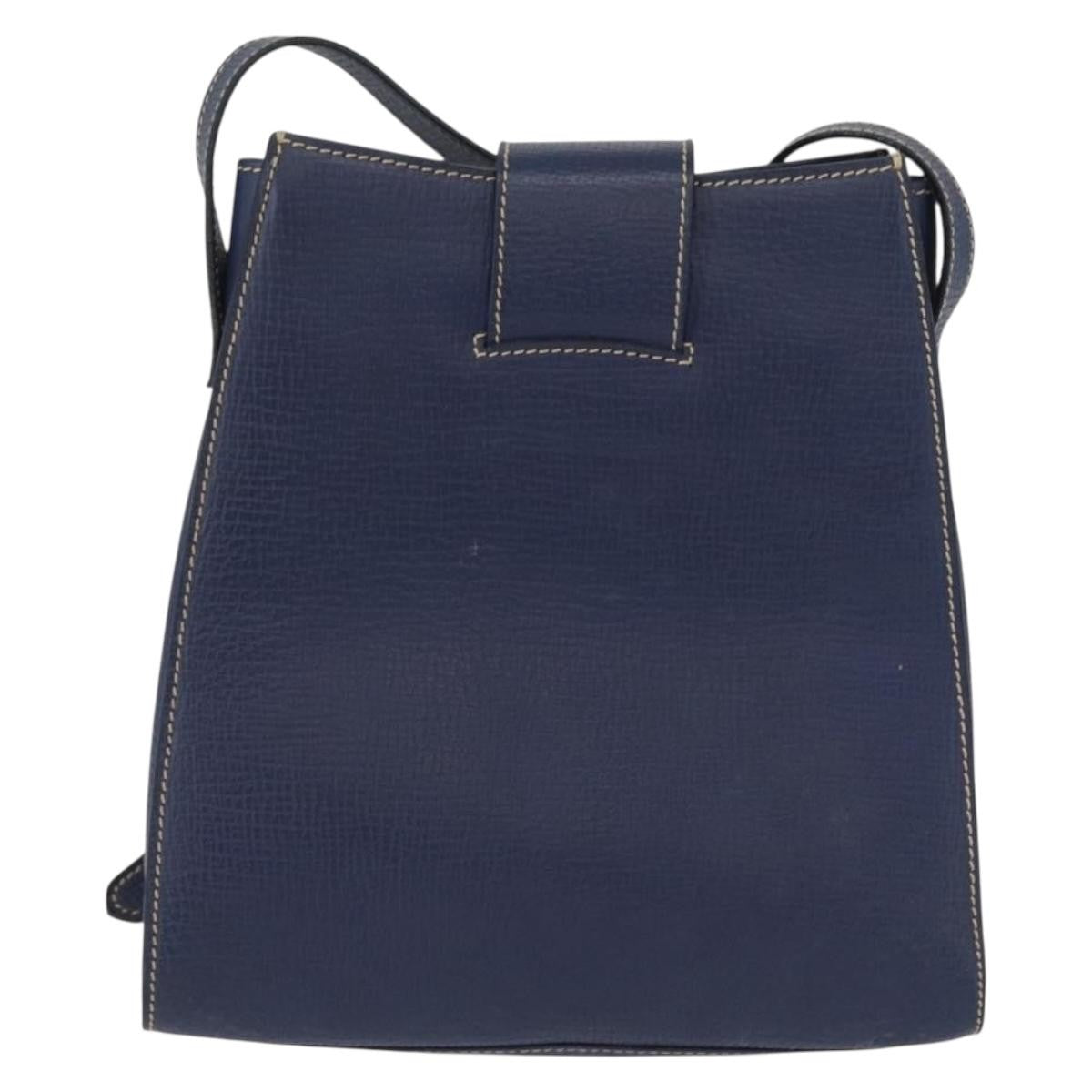 Loewe Vintage Shoulder Bag Leather, NAVY, LEATHER, Shoulder bag