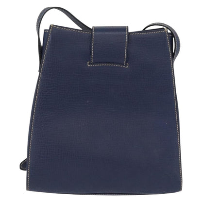 Loewe Vintage Shoulder Bag Leather, NAVY, LEATHER, Shoulder bag