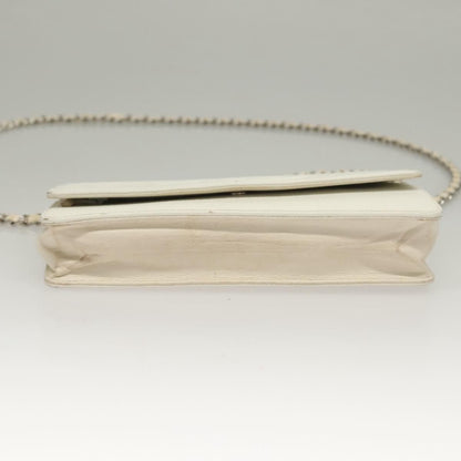 Chanel Vintage Timeless Wallet on Chain Caviar, WHITE, LEATHER, Clutche & pouche