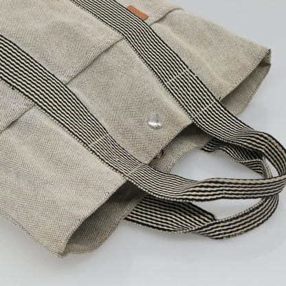 Hermes Fourre Tout Tote Canvas, GRAY, CANVAS, Tote bag