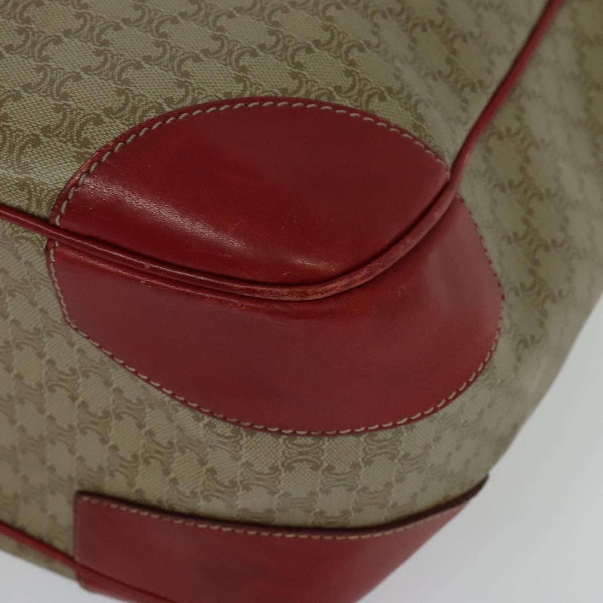 Celine Vintage Macadam Tote bag Canvas and Leather, BEIGE, CANVAS, Tote bag