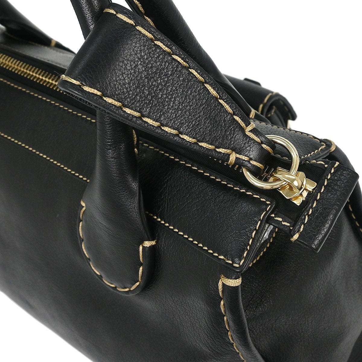 Chloe Edith NM Satchel Leather, BLACK, LEATHER, Handbag