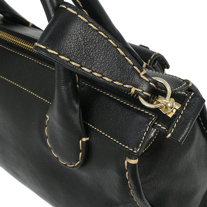 Chloe Edith NM Satchel Leather, BLACK, LEATHER, Handbag